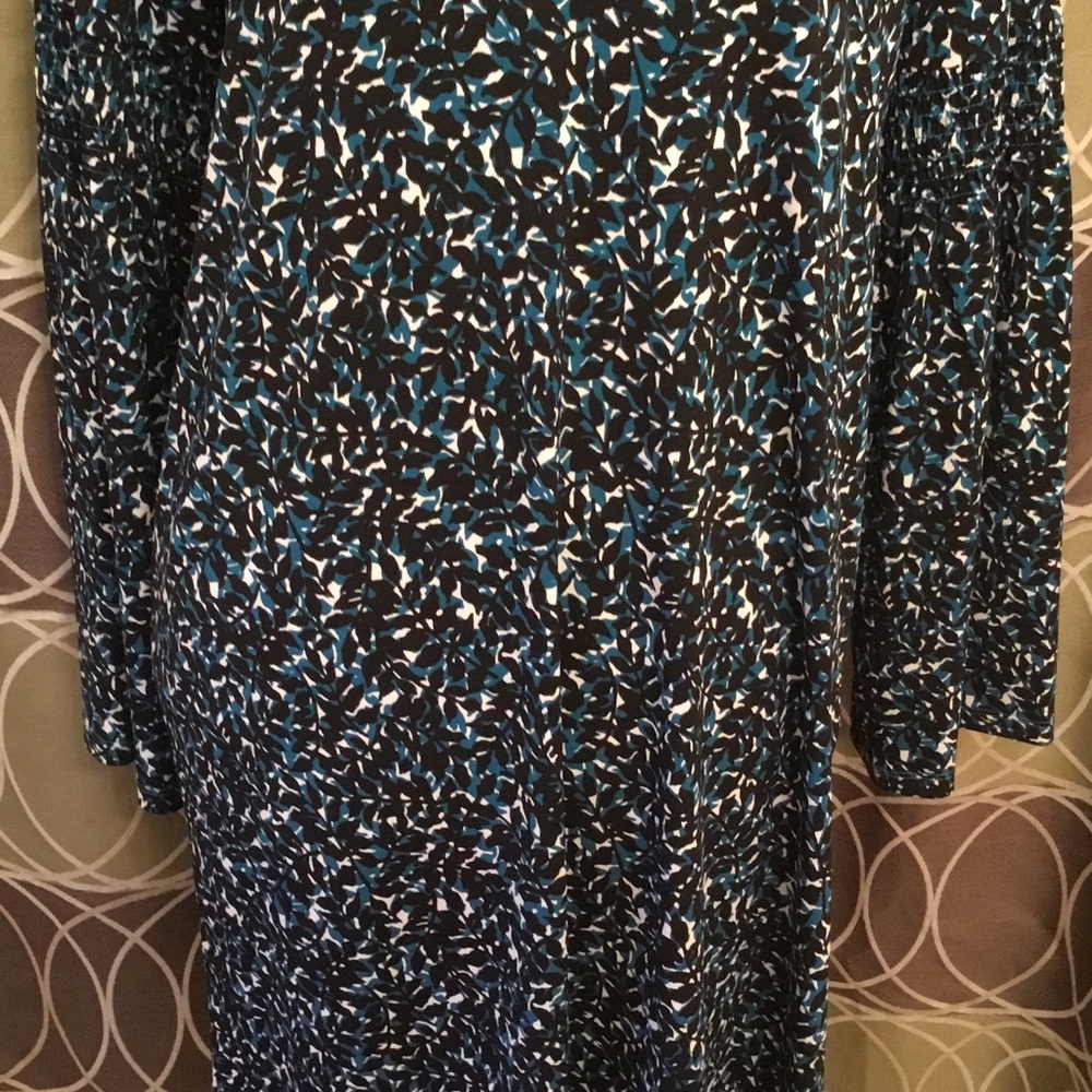 MICHAEL Michael Kors Deep Teal Leaf Dress NWT Med - Picture 8 of 8
